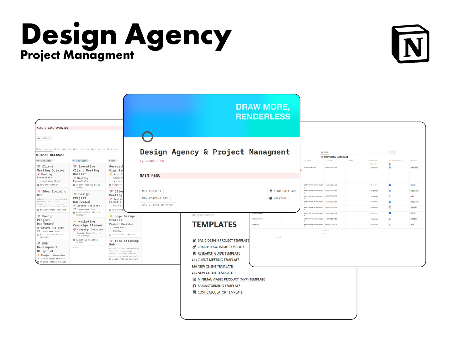 Design Agency & Project Management: Notion Template