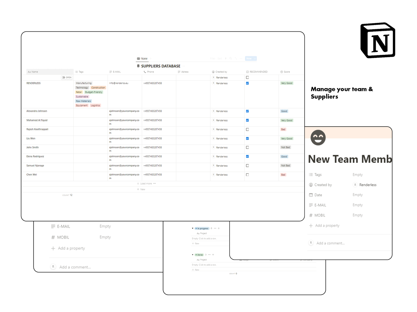 Design Agency & Project Management: Notion Template